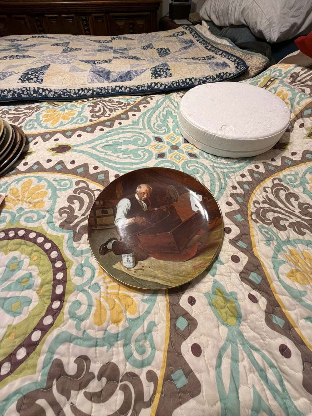 Edwin M. Knowles Norman Rockwell Grandpa's Gift Collector Plate